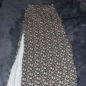 American Eagle XS Floral Maxi Skirt W/Slit